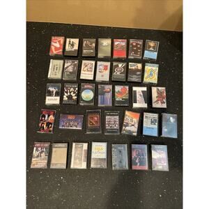 Lot of 35 Classic Rock Cassettes Led Zeppelin Motley Crue Kiss Grateful Dead